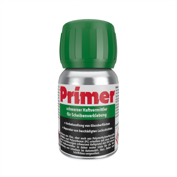Everglue Primer adhesion promoter for glass PMMA (Plexiglas®) polycarbonate (PC) black 38ml metal bottle
