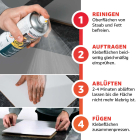 Everglue Sprühkleber in Profi-Qualität permanent haftend mit variablem Sprühkopf-Ventil 400ml Aerosol