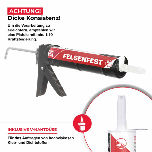 Everglue 1K MS Felsenfest für Wand- und Deckenmontage schwerer Bauteile mit sofortiger Anfangshaftung weiß 450g Kartusche