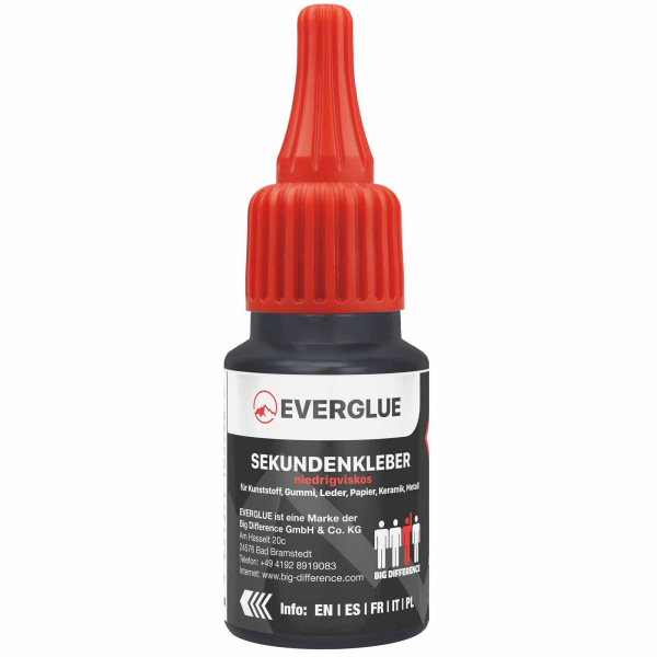 Everglue colla istantanea cianoacrilato rapida 20g flacone dosatore