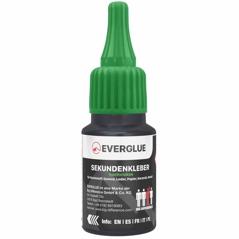 Everglue Sekundenkleber Cyanacrylat hochviskos 20g € 1,49 Dosierflasche