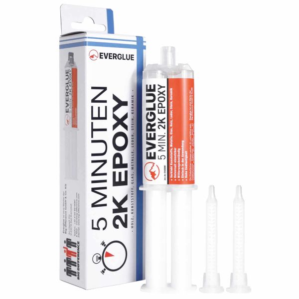 Everglue 5 minute epoxy 25g double syringe B system