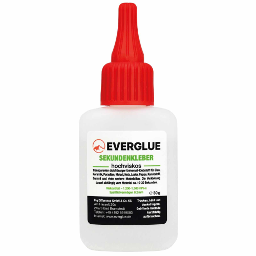 Everglue Sekundenkleber Cyanacrylat hochviskos 30g Dosierflasche