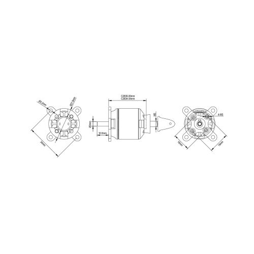 SPITZ Brushless Motor 2830-12 1000KV