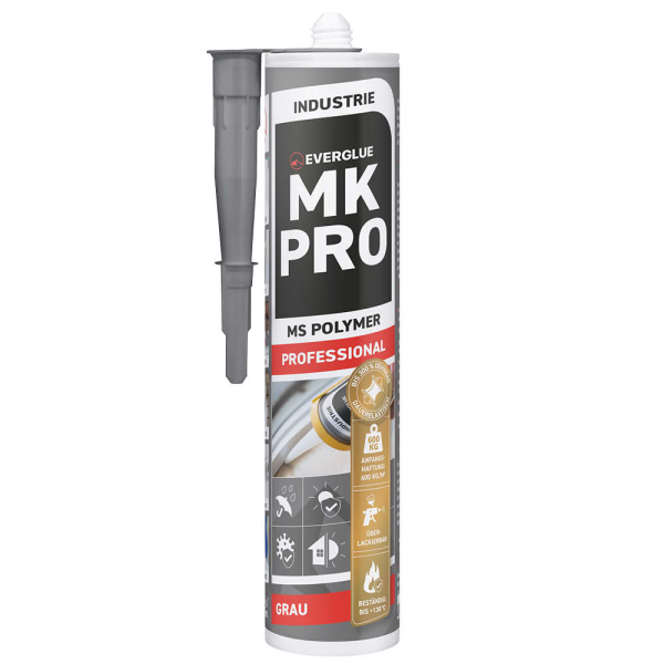 Everglue MK Pro 1K MS Polymer Klebstoff Dichtstoff UV-beständig grau 440g Kartusche