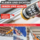 Everglue MK Pro 1K MS Polymer Klebstoff Dichtstoff UV-beständig schwarz 440g Kartusche