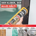 Everglue MK Pro 1K MS Polymer Klebstoff Dichtstoff UV-beständig schwarz 440g Kartusche