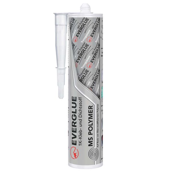 Everglue 1K MS polymer adhesive sealant UV-resistant transparent 300g cartridge