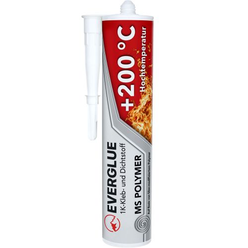 Everglue 1K MS polymer adhesive sealant high temperature white 440g cartridge