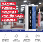 Everglue 2K MMA Everbond 3001 Hochleistungsklebstoff 50ml Doppelkartusche 10:1