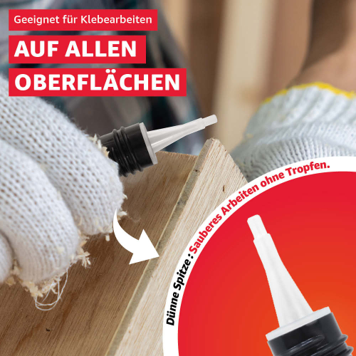 Everglue Sekundenkleber schwarz schlagfest mittelviskos 20g Dosierflasche