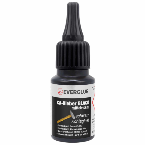Everglue super glue black vibration-proof medium...