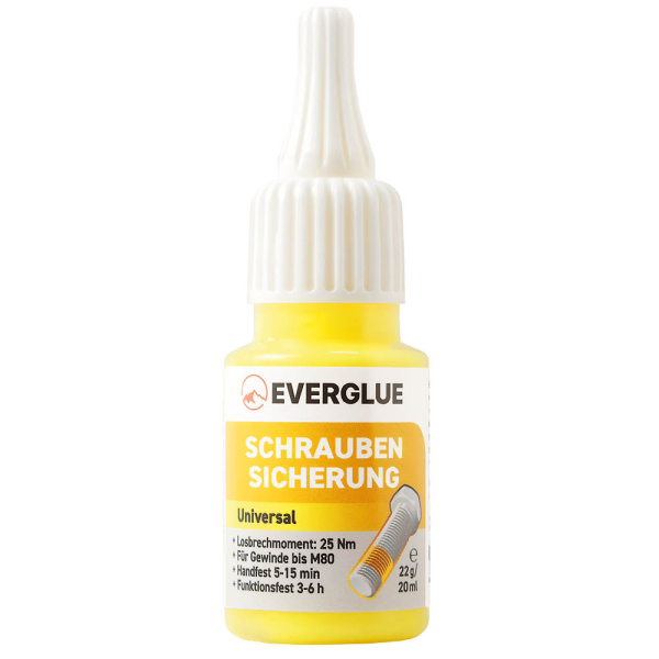 Everglue Schraubensicherung anaerob mittelfest normal demontierbar bis M80-Gewinde 22g Dosierflasche