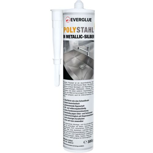 Everglue Polystahl 1K MS polymer metal glue UV-resistant...