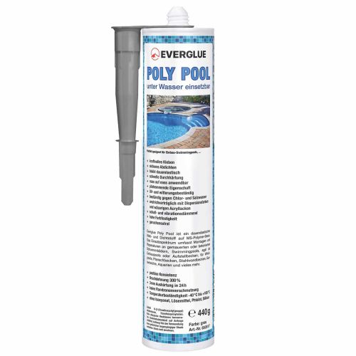 Everglue Poly Pool 1K MS polymère adhésif scellant résistant aux UV gris 440g cartouche