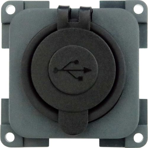 CBE MP2USB/G mounting panel with dual USB charging socket and status LED for 12V input RAL 7015 slate grey