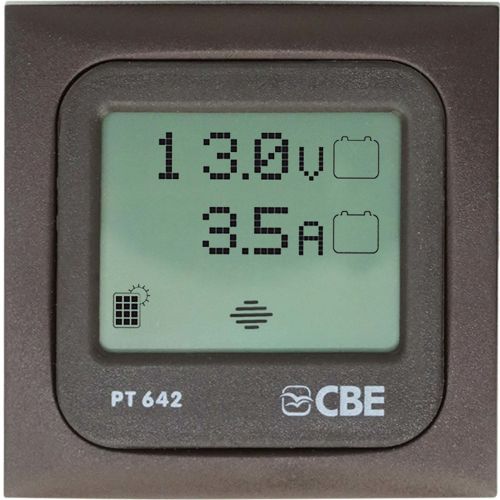 CBE PT642/M 12V OLED Touch Test-Panel für PRS300 Solar-Systeme RAL 8016 Mahagonibraun