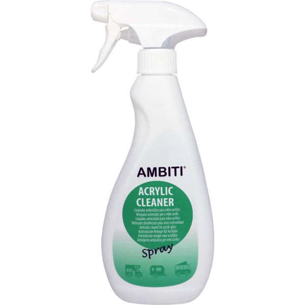 AMBITI Acrylic Cleaner Spray Reiniger für Acryl- und Glasscheiben antistatisch duftneutral 500ml HDPE Sprühflasche