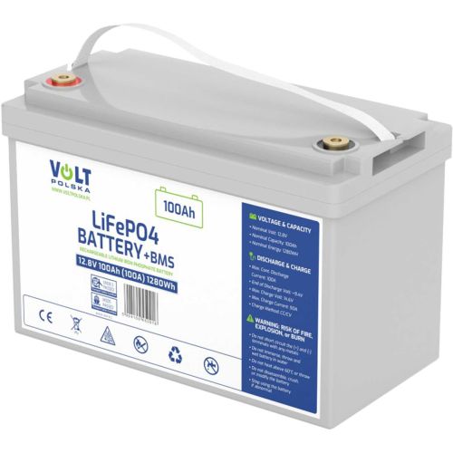 VOLT LiFePO4 Lithium Batterie 12,8V 100Ah BMS Grade A...