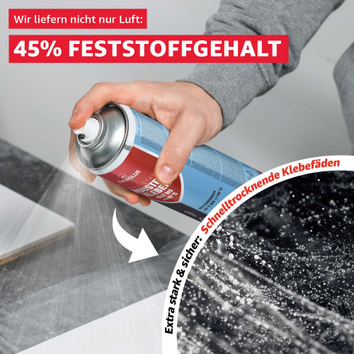 Everglue Industriekleber Extra Stark 140 Sprühkleber temperaturbeständig permanent haftend nicht korrigierbar 500ml Aerosol