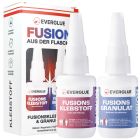 Everglue FUSION in bottiglia composto da 20g di adesivo fusion in flacone dosatore + 40g di granulato fusion in flacone dosatore