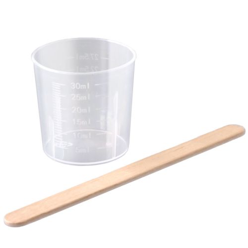 Everglue mixing cup 30ml with scale and wooden stirring...