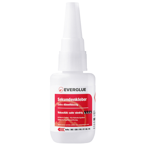 Everglue Sekundenkleber Cyanacrylat super niedrigviskos 20g Dosierflasche
