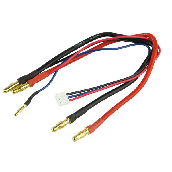 Charging cable gold connector Ø4.0mm 2.5mm² for hardcase 2S LiPo EH