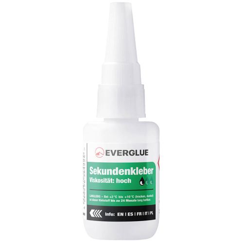 Everglue colle cyano cyanoacrylate viscosité élevée stockable extra-longue 20g flacon de dosage