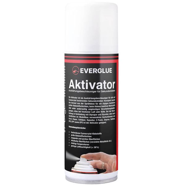 Everglue Aktivator Spray Aushärtungsbeschleuniger für Sekundenkleber 200ml Aerosol