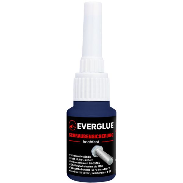 Everglue threadlocker anaerobic high strength vibration resistant difficult to remove up to M20 thread 10g dosing bottle