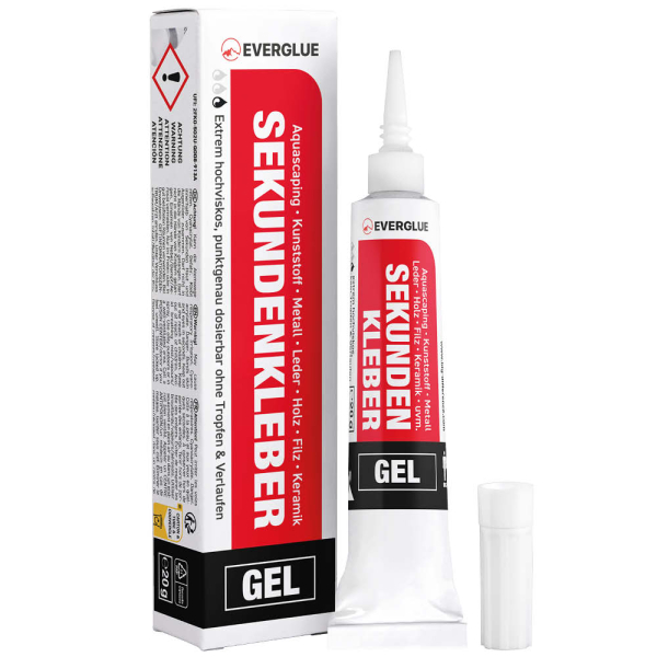 Everglue colla istantanea gel colla corallo aquascaping antigoccia trasparente 20g tubo