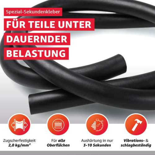 Everglue Sekundenkleber Cyanacrylat hochviskos hochflexibel 50g Dosierflasche