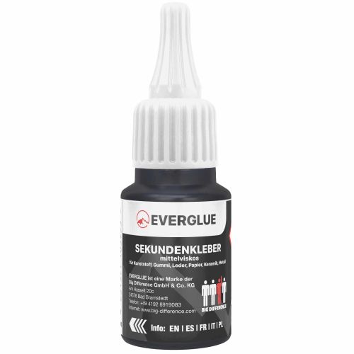 Everglue colle cyano cyanoacrylate viscosité moyenne 20g flacon de dosage 25 pièces