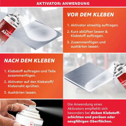 Everglue Aktivator Spray Aushärtungsbeschleuniger für Sekundenkleber 200ml Aerosol